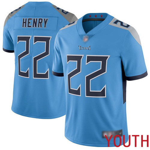 Tennessee Titans Limited Light Blue Youth Derrick Henry Alternate Jersey NFL Football #22 Vapor Untouchable->youth nfl jersey->Youth Jersey